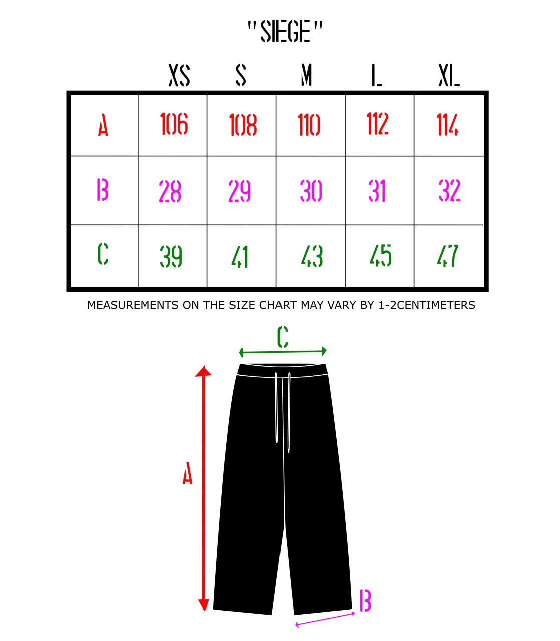2c4 'SNOW' military pants
