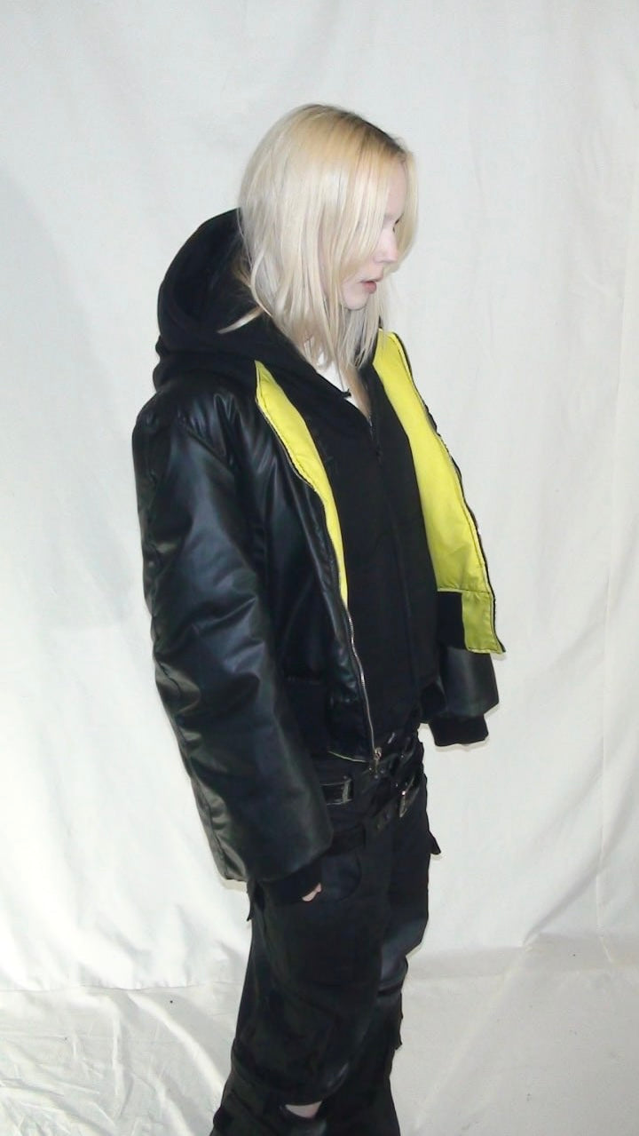 2c4 'BIOHAZARD" reversable bomber jacket