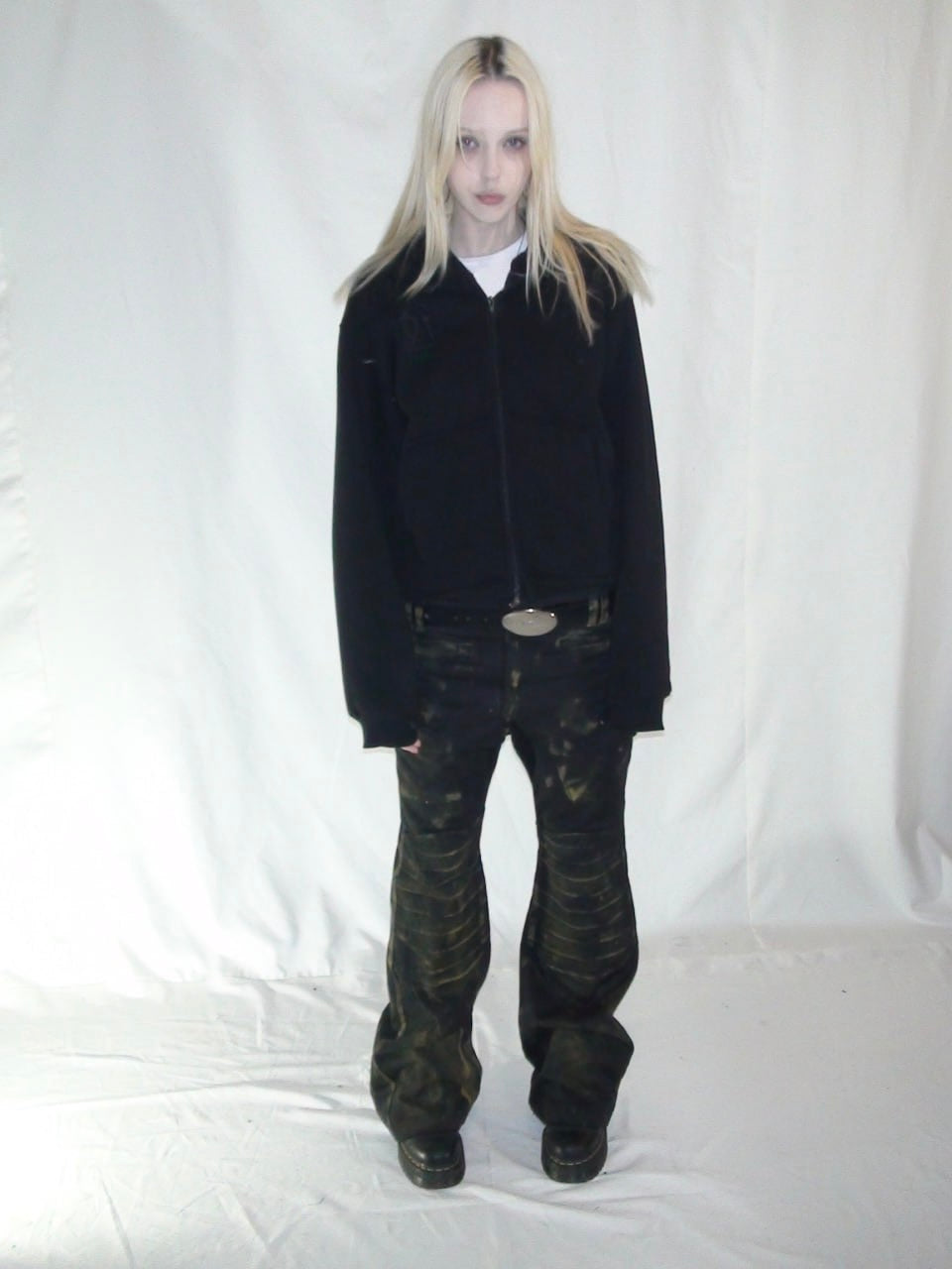 2c4 'WELD' Rust black flared pants