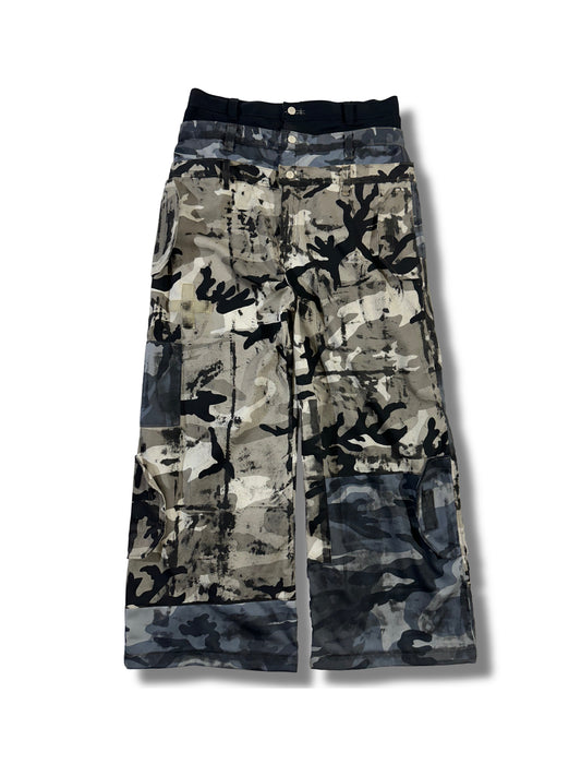2c4 'SIEGE' Arctic camo split pants