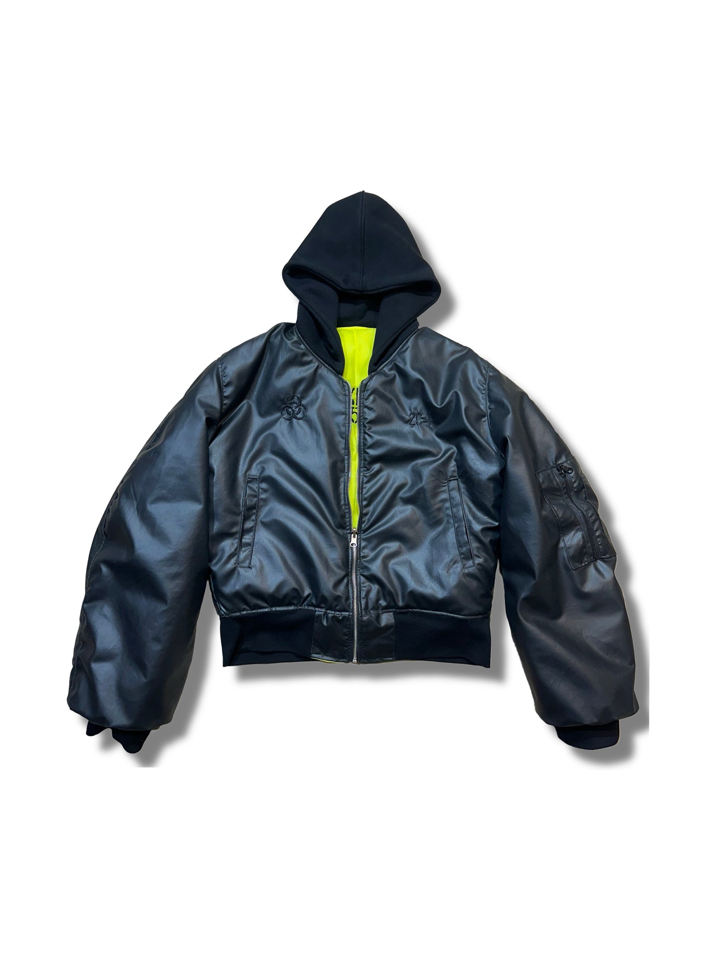 2c4 'BIOHAZARD" reversable bomber jacket