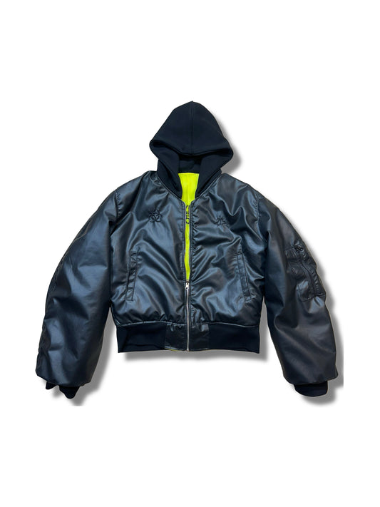 2c4 'BIOHAZARD" reversable bomber jacket