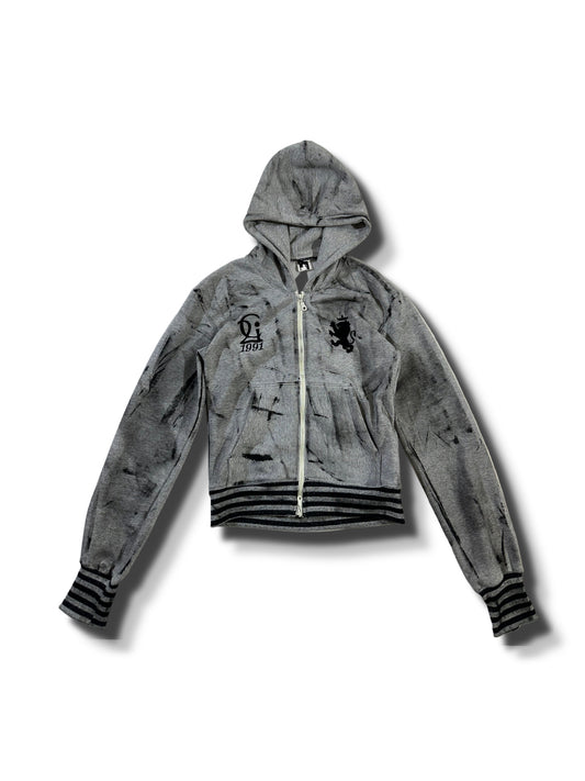 2c4 'VEIL" zip hoodie grey