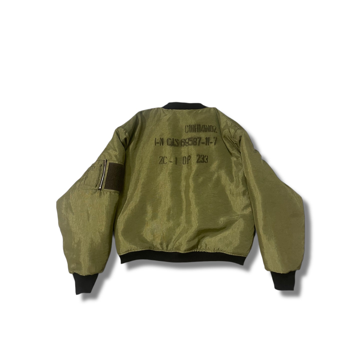 Reversible bomber jacket green/blue