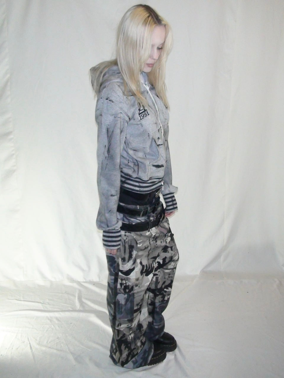 2c4 'SIEGE' Arctic camo split pants