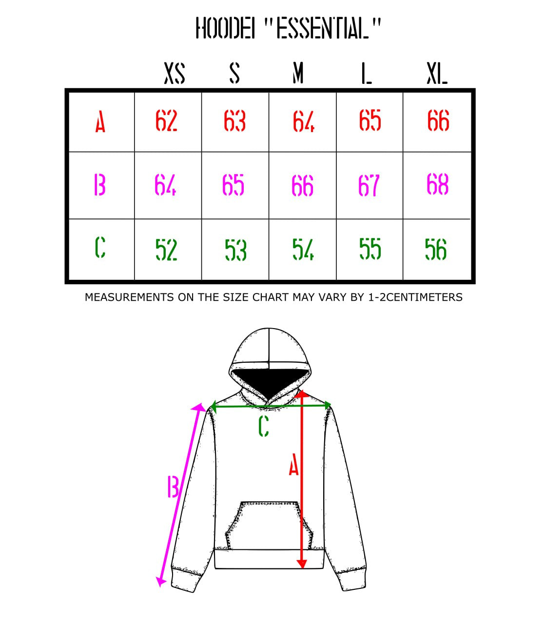 2c4 'ESSENTIAL' zip hoodie 2 black